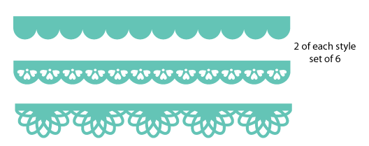Vintage Borders With Color Cuts Fancy