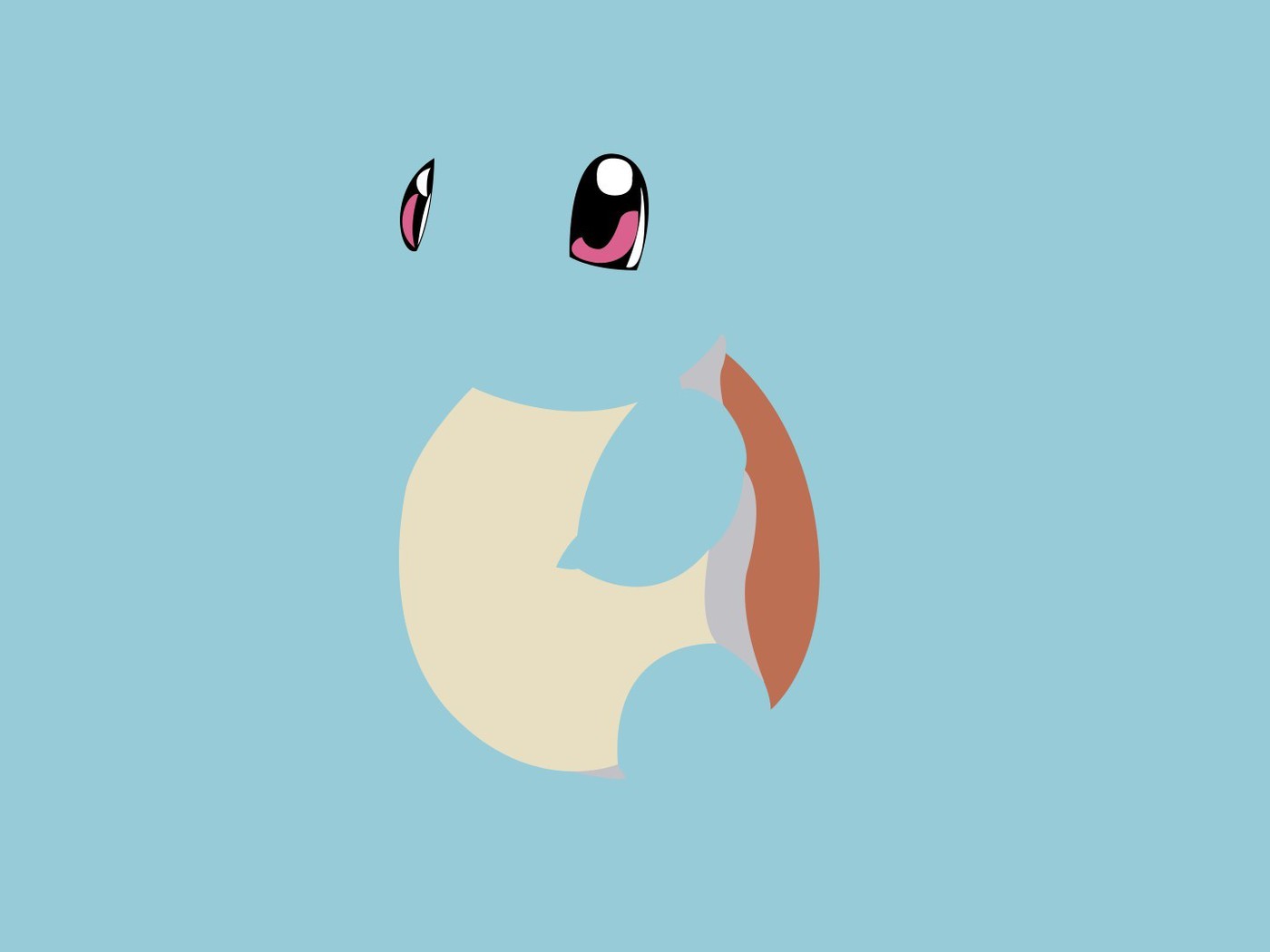Water Pokemon Blue Minimalistic Squirtle Wallpaper