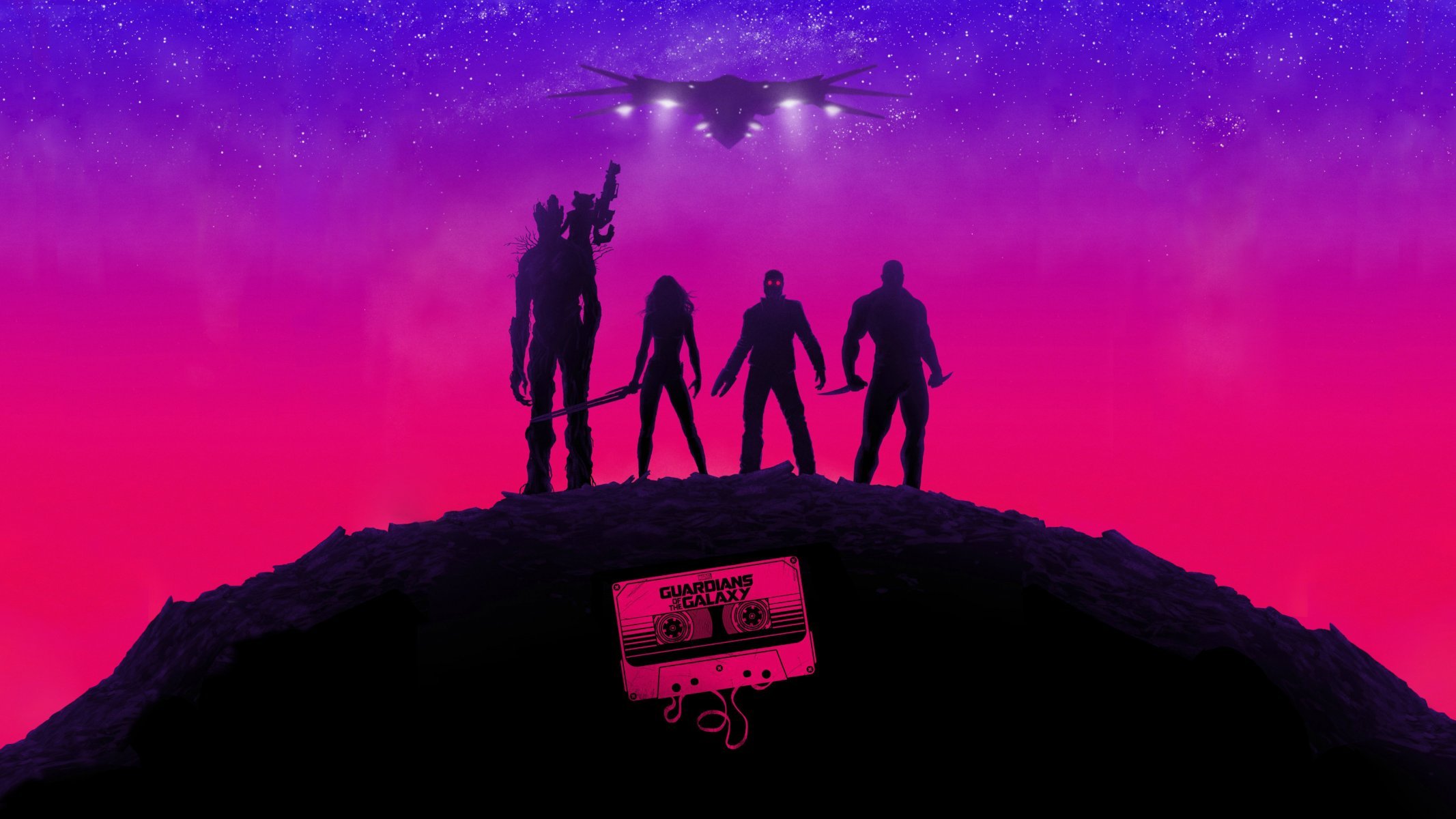Guardians Of The Galaxy Art Poster Film Drax Groot Rocket