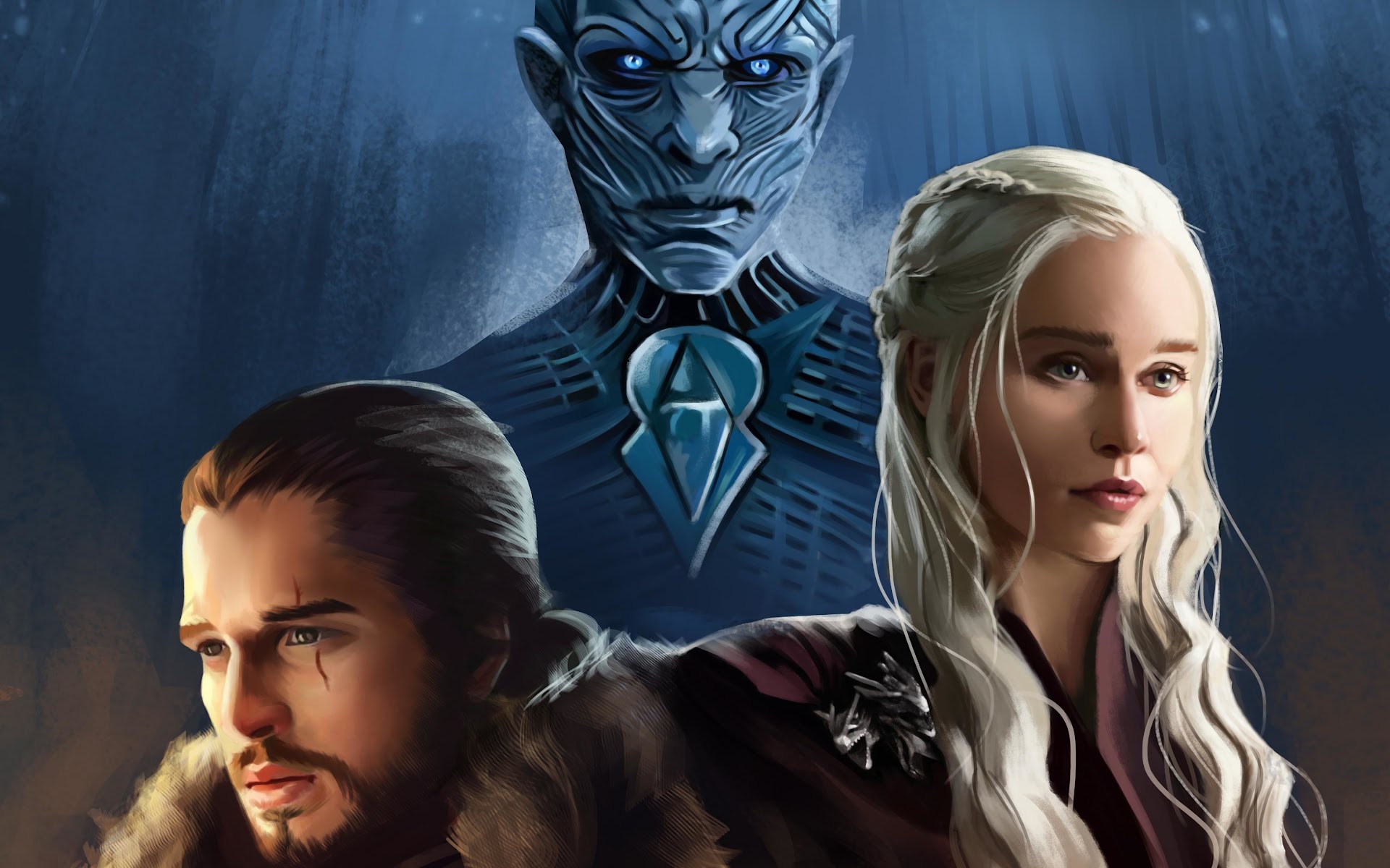 Game Of Thrones Night King Daenerys Targaryen Jon Snow Season 4k Wallpaper