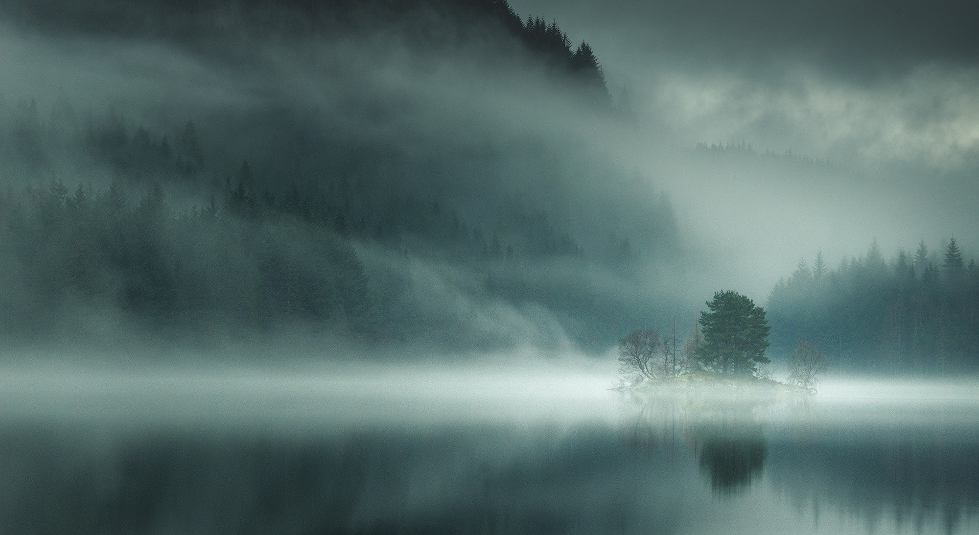 nature Landscape Lake Mist Mountain Morning Forest Scotland