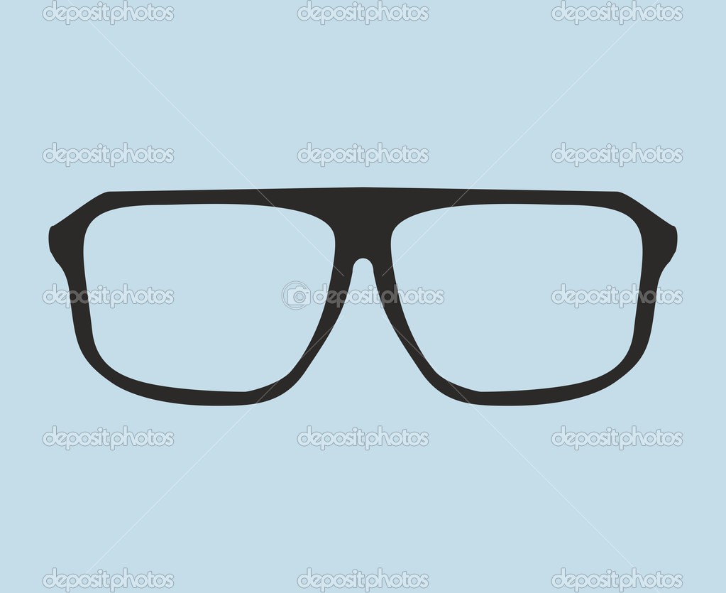 Nerd Glasses Background Vector Isolated
