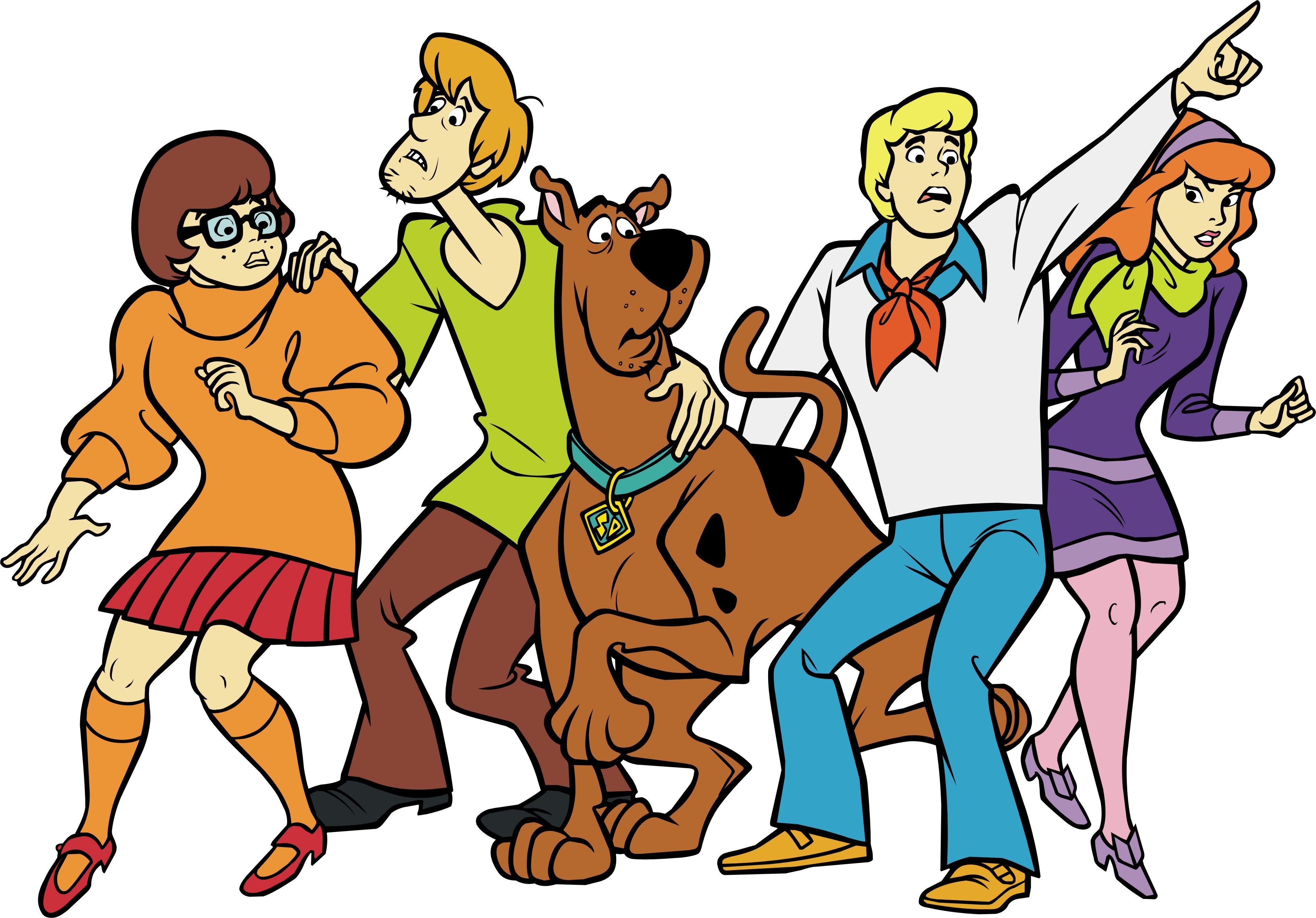 Wallpaper Scooby Doo Shaggy Daphne Fred Velma Cartoon