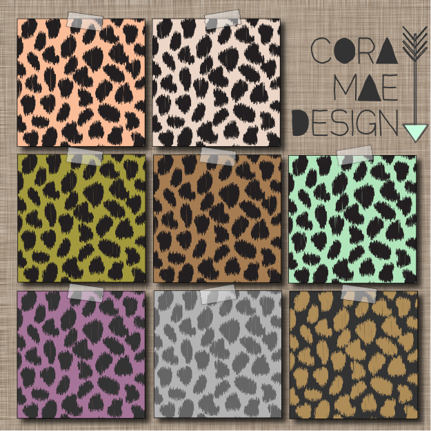 Leopard Print Digital Papers iPhone Wallpaper Cover