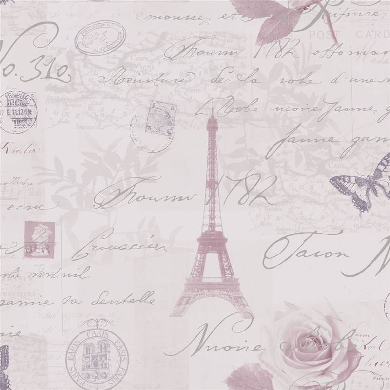 Silver Calligraphy French Paris Holden Decor Wallpaper
