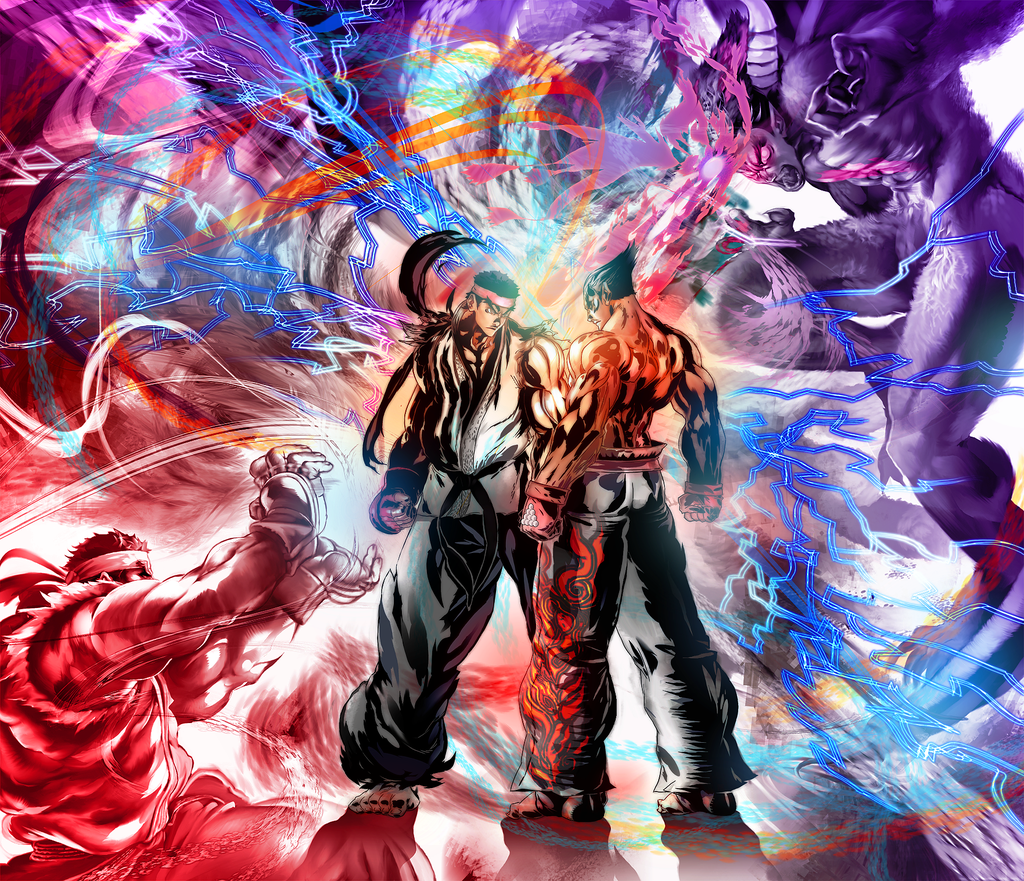 Vs Kazuya Promotional Fan Art Based On The Uping Street Fighter