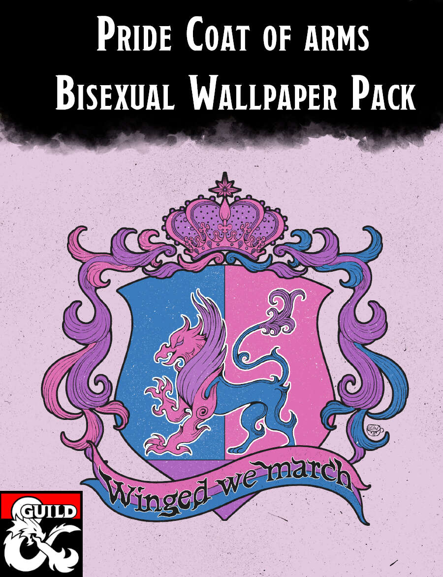 Pride Bi Coat Of Arms Wallpaper Pack Dungeon Masters Guild