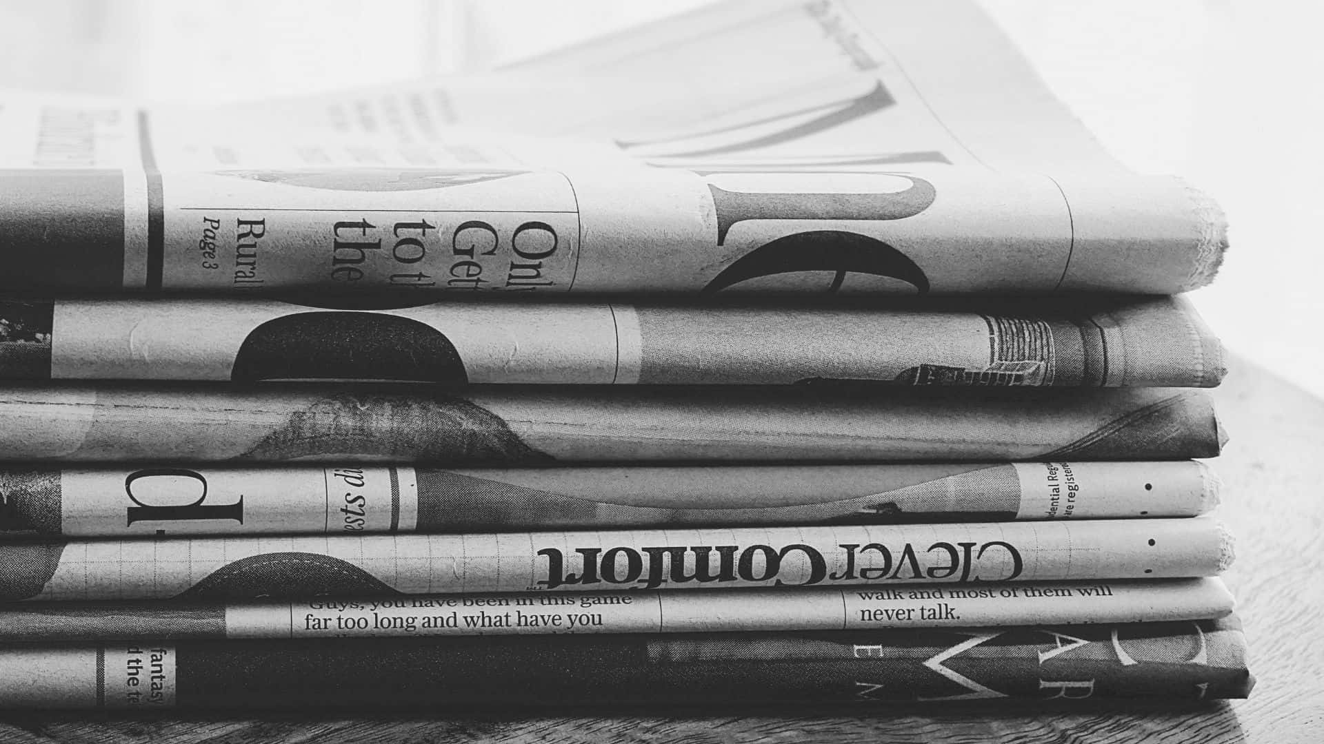Black And White Newspaper Wallpaper