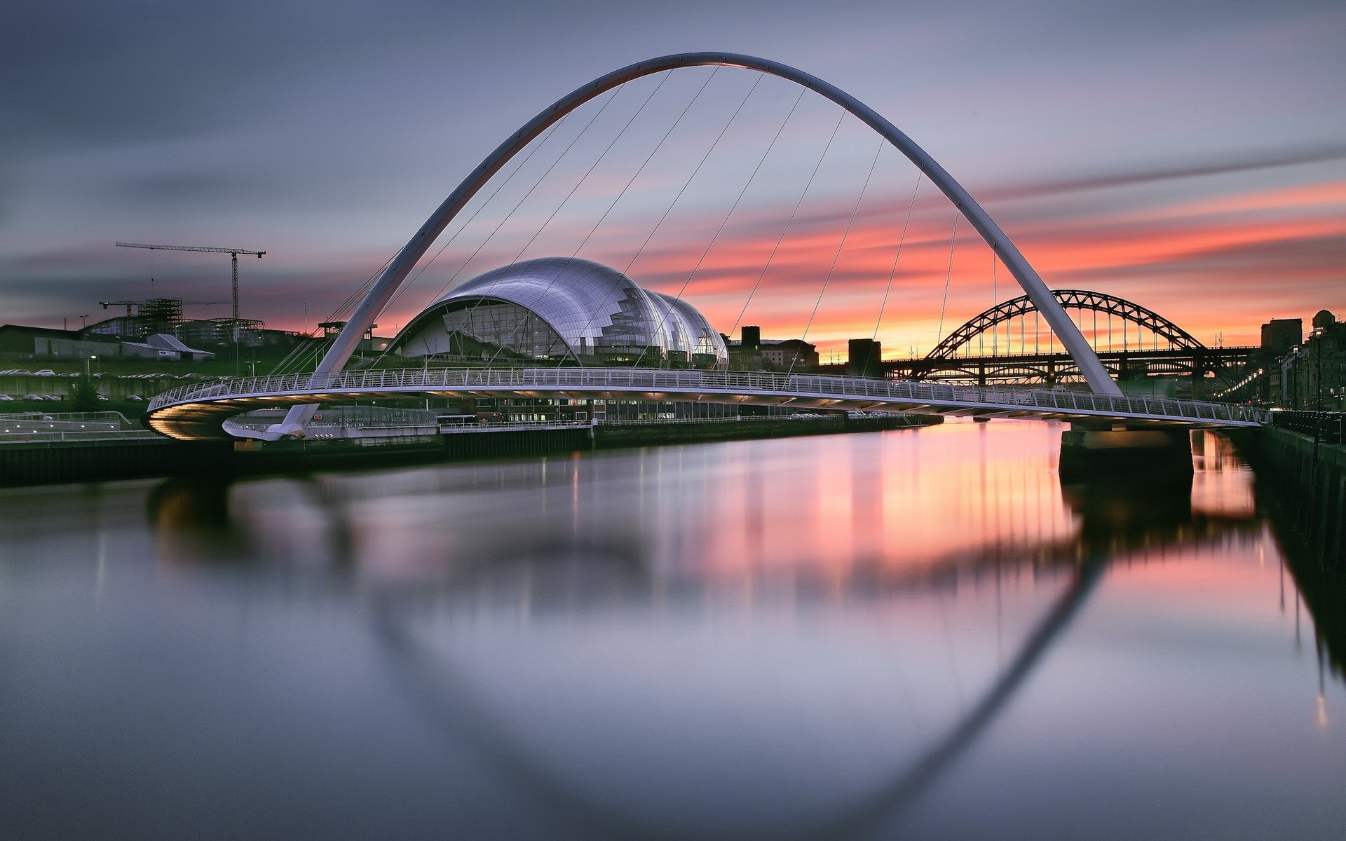 Bridges Newcastle Rivers Cities Wallpaper