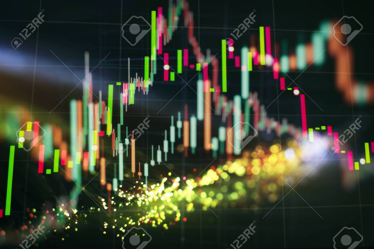 Abstract Glowing Forex Chart Interface Wallpaper Investment
