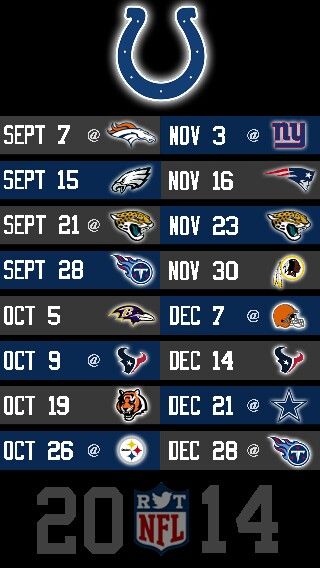 Nfl Indianapolis Colts iPhone Wallpaper Schedule