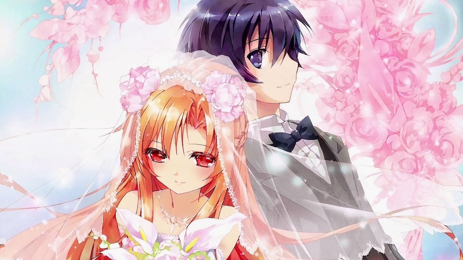 Kirito And Asuna Wedding Sword Art Online Anime HD Wallpaper Image