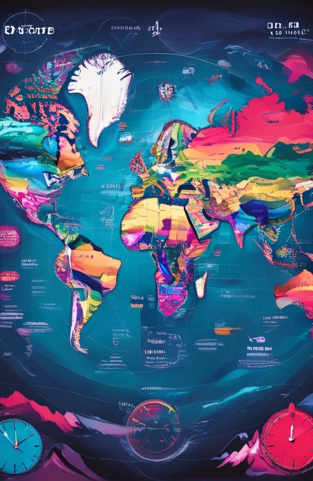 World Map Time Zones Wallpaper