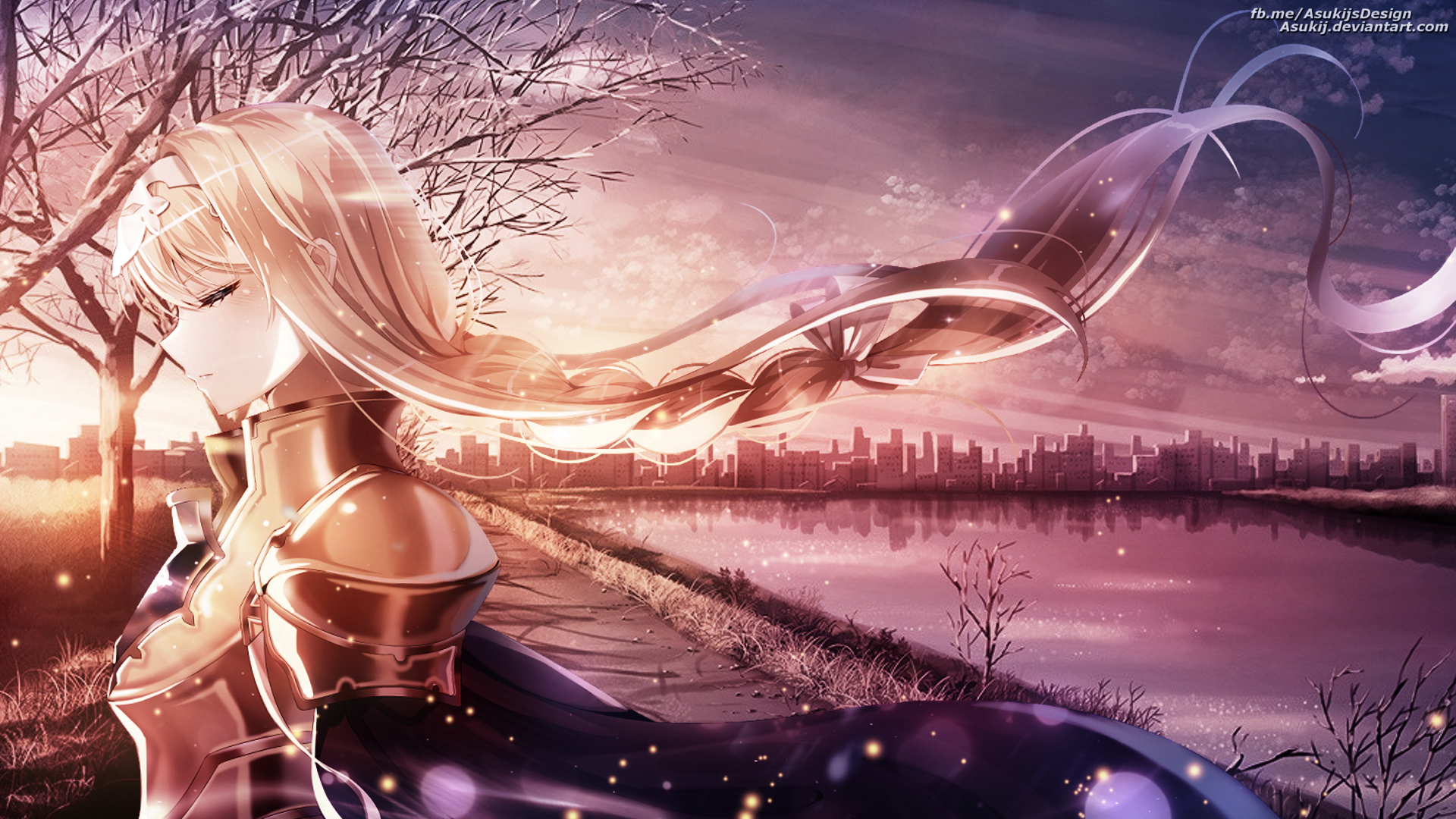 Alice Zuberg By The River Wallpaper