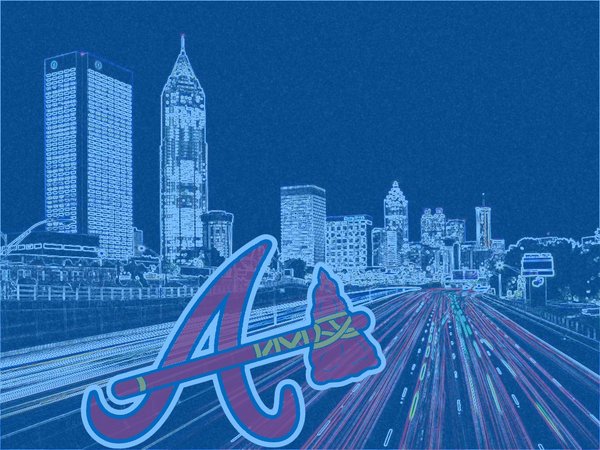 Atlanta Braves Skyline By Joshgekko