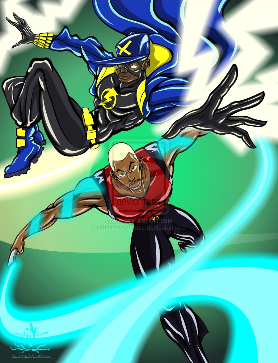 Static Shock And Aqua Lad By Chriscrazyhouse