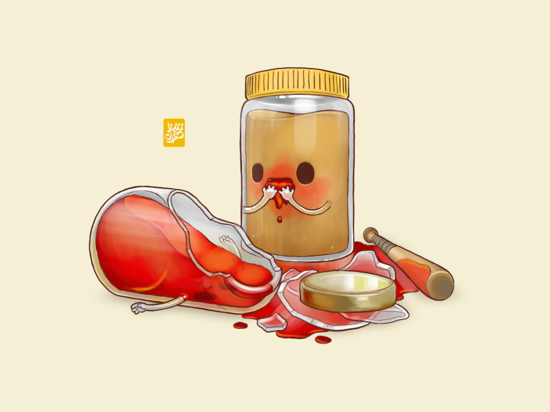 Peanut Butter Jelly With A Baseball Bat By Sheharzad Arshad On