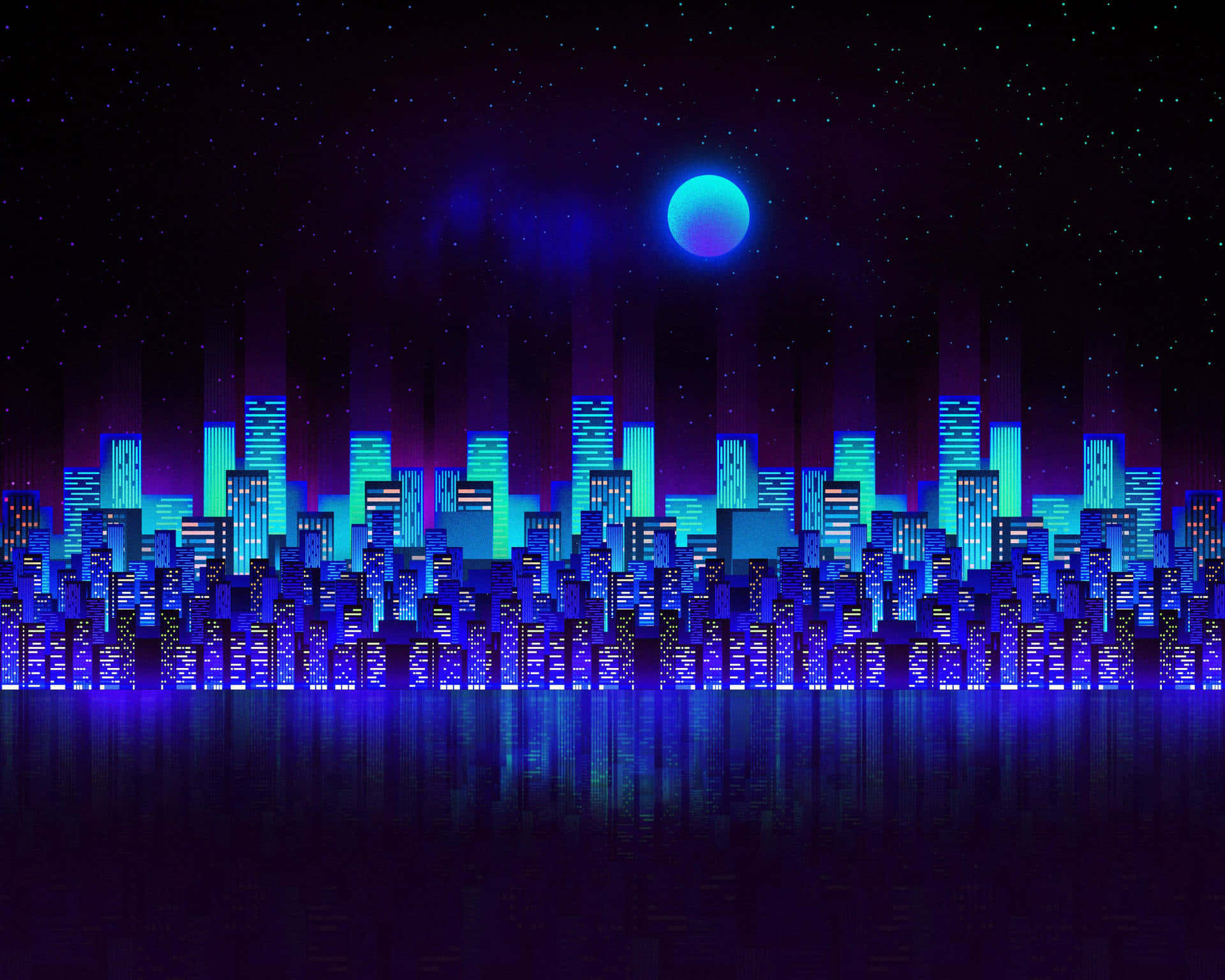 Blue And Pink Aesthetic Neon Wallpaper