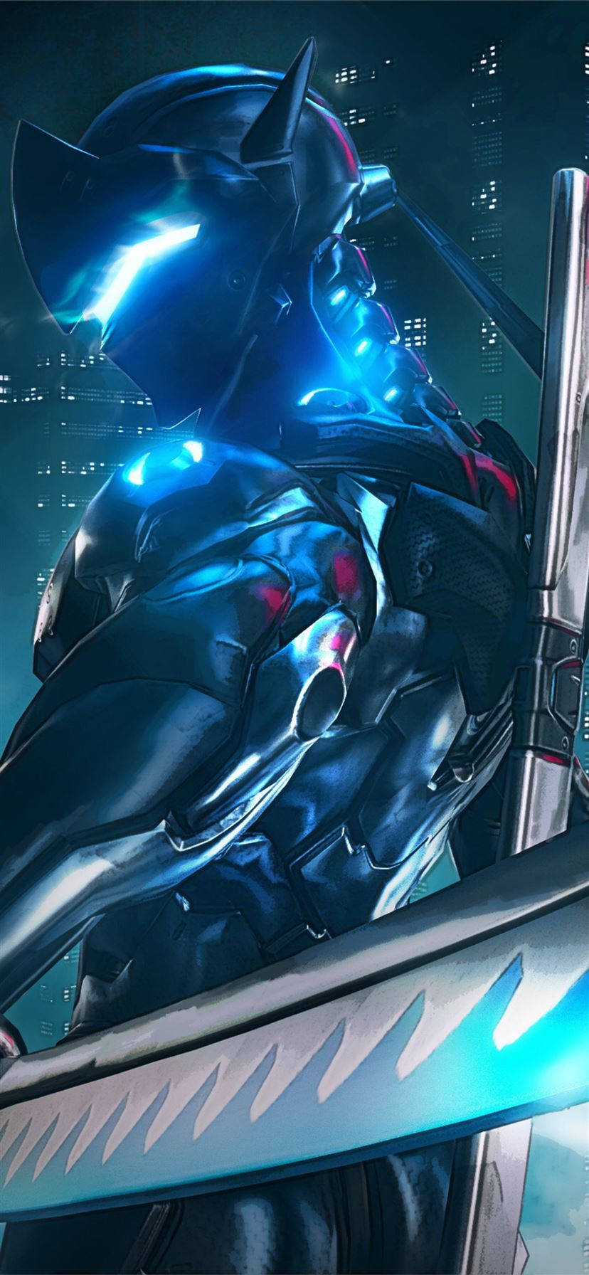 Carbon Fiber Skin Genji iPhone Wallpaper