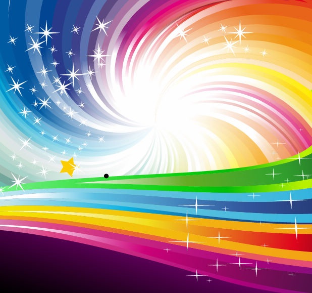 Vector Abstract Rainbow Background Graphics All