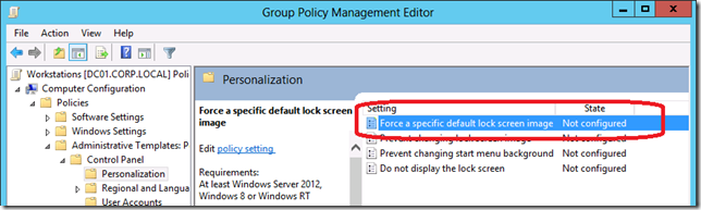  can then configure the setting to use a different default lock image