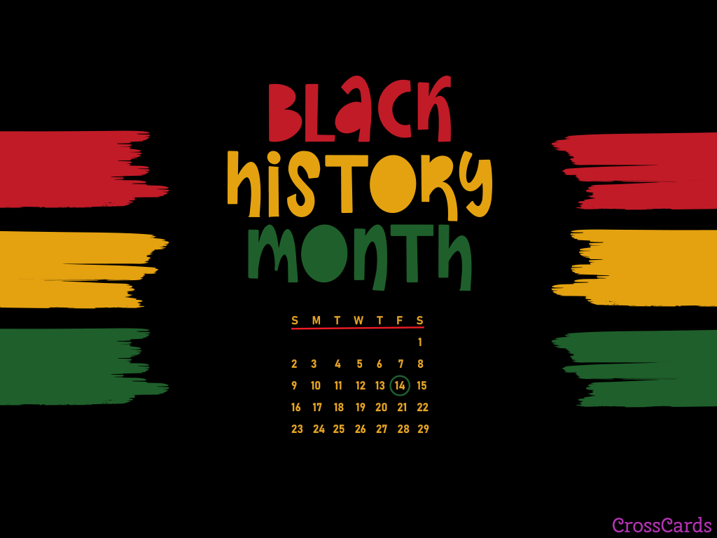 February 2020   Black History Month Desktop Calendar  Free
