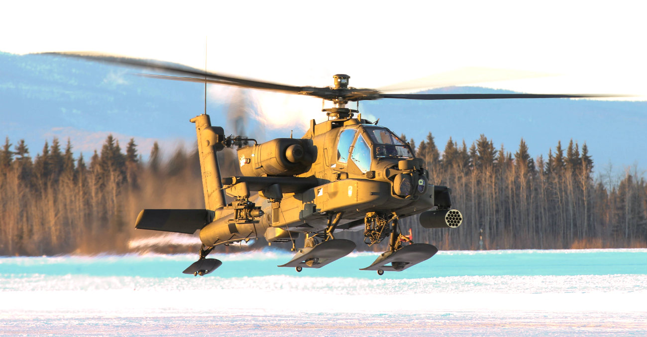 Powerful Image Of The Ah Apache Attack Helicopter Military