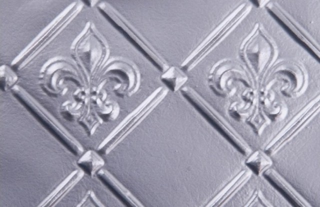 Wc Faux Tin Backsplash Roll Fleur De Lis Pattern Silver