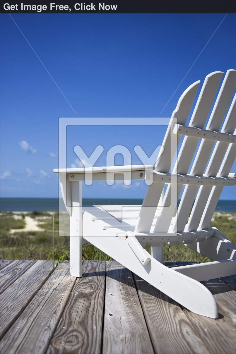 Adirondack Chairs On Beach Wallpaper Chair Deck