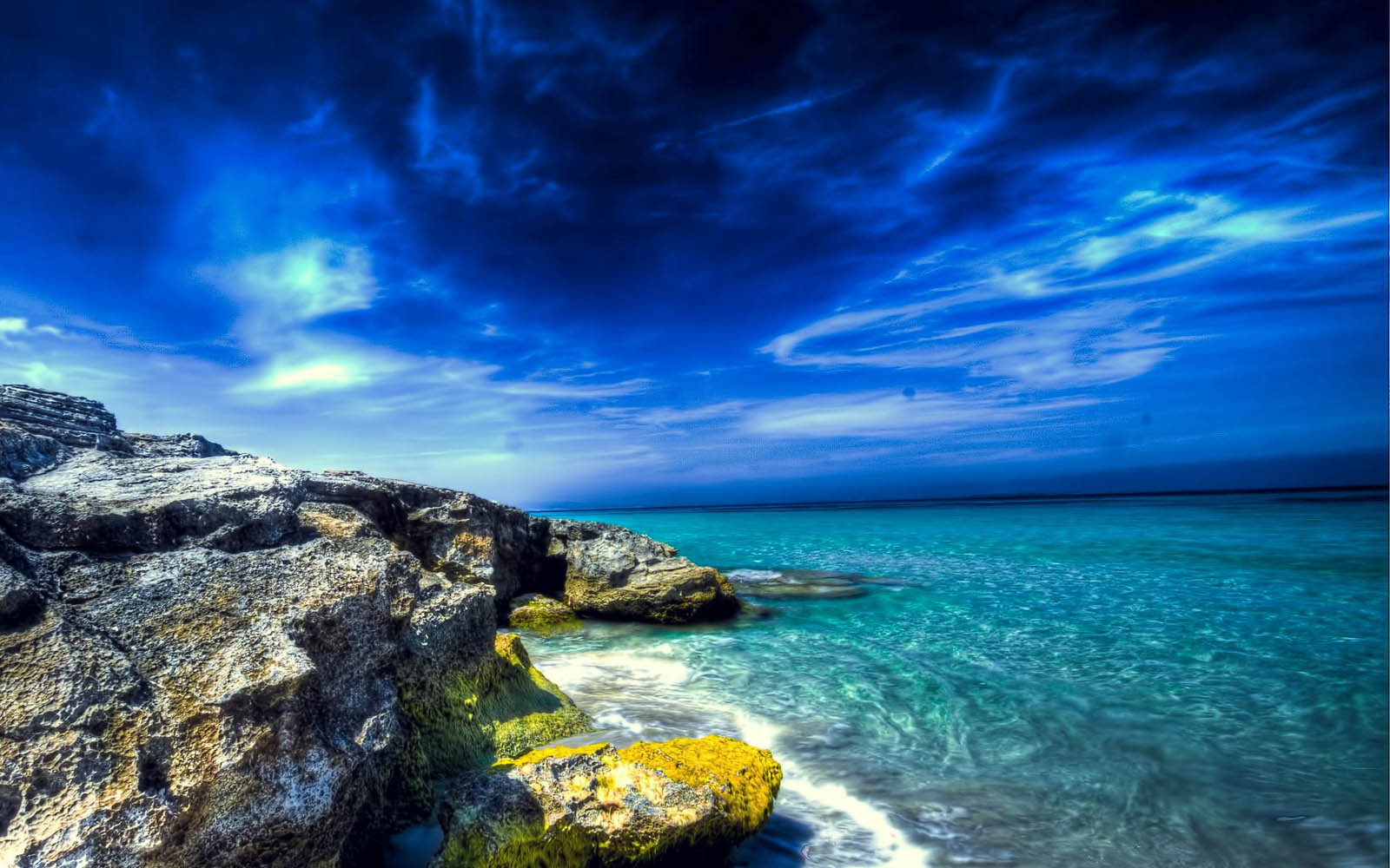Wallpaper Rocky Beach Desktop