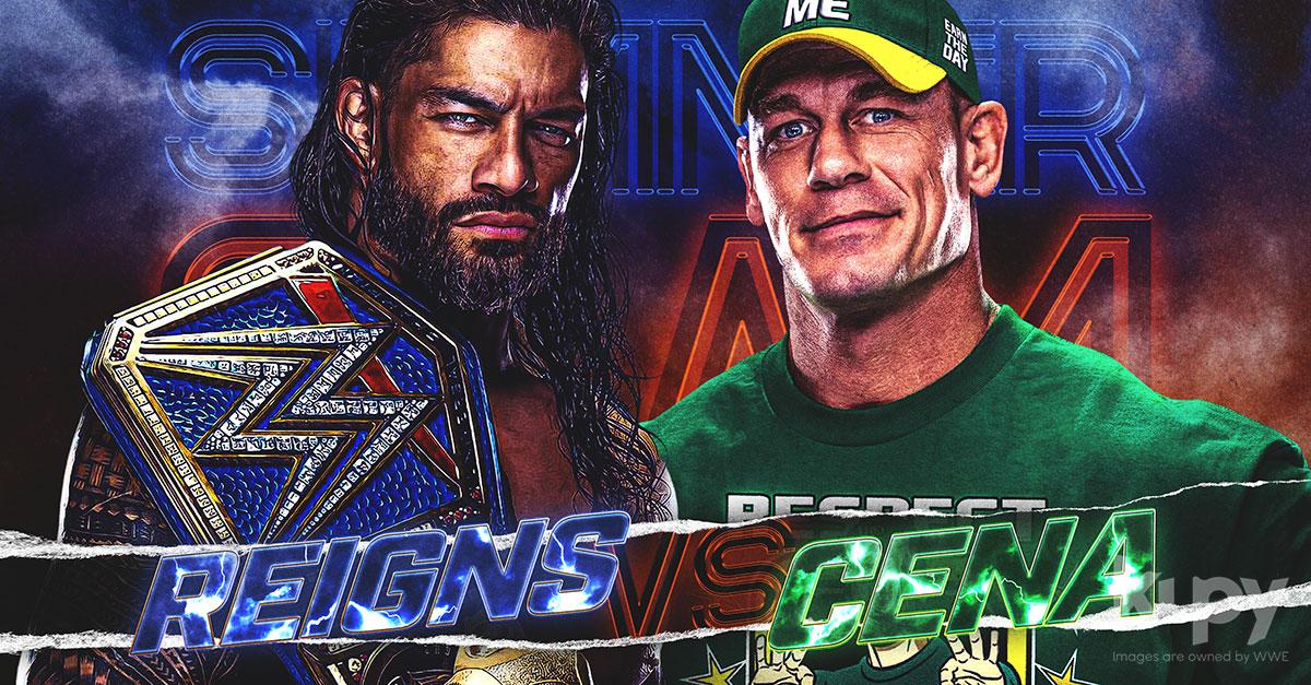 New Roman Reigns Vs John Cena Summerslam Wallpaper Kupy