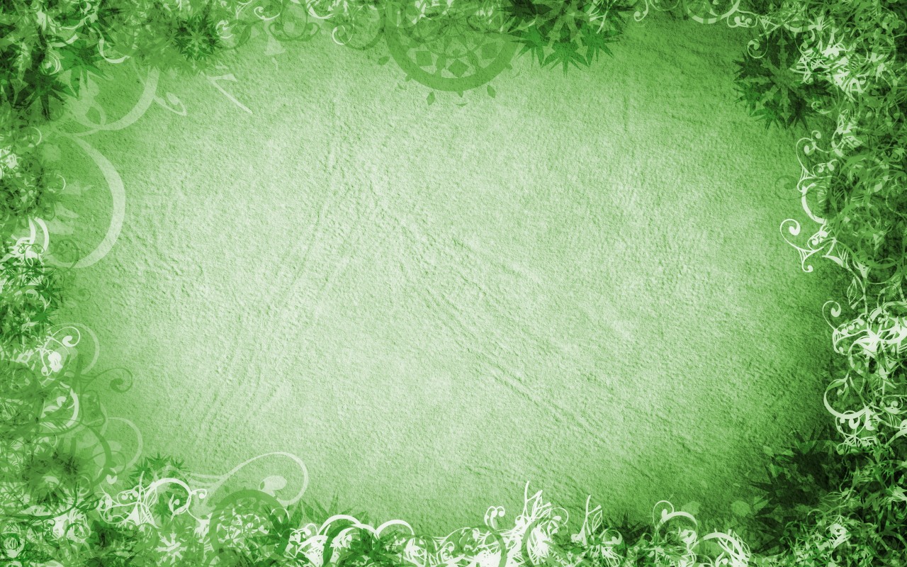 Green Swirls Border Background For Powerpoint And Frame
