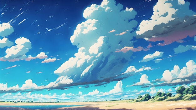 Anime Blue Sky Wallpaper