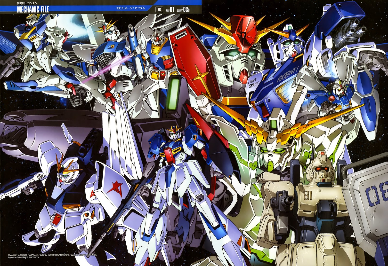 Gundam Perfect File Gundam Mechanic Files Wallpaper Poster