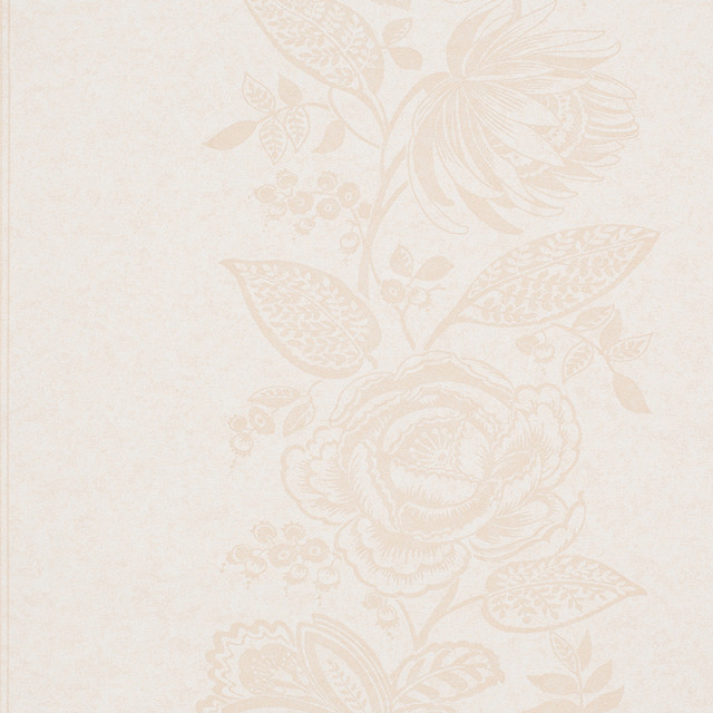 Ivory Climbing Vine Floral Huntington Wallpaper Country