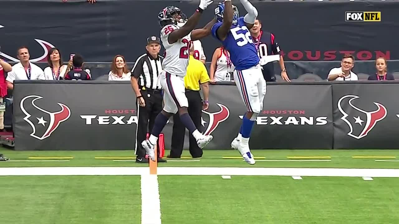 Alec Ogletree Makes Receiver Like Int On Red Zone Pass