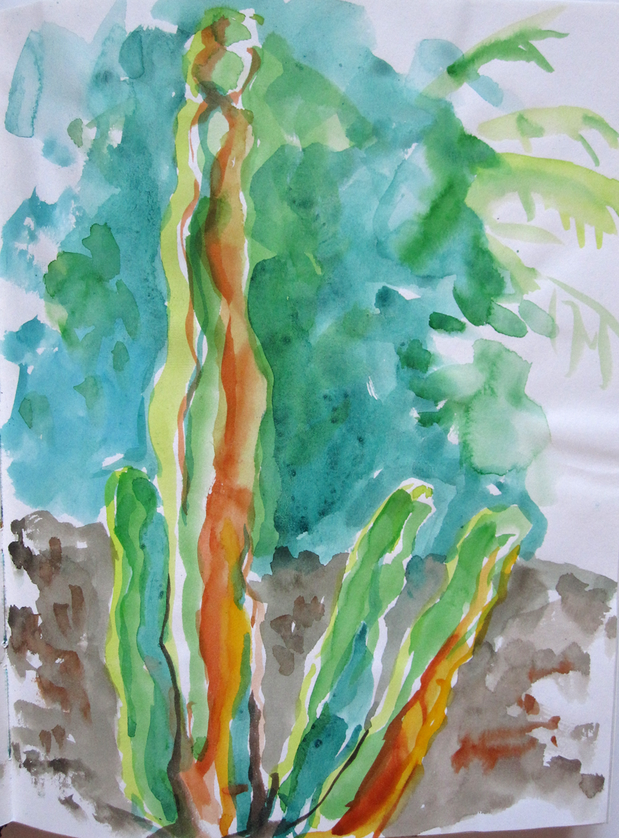 Watercolor Cactus S