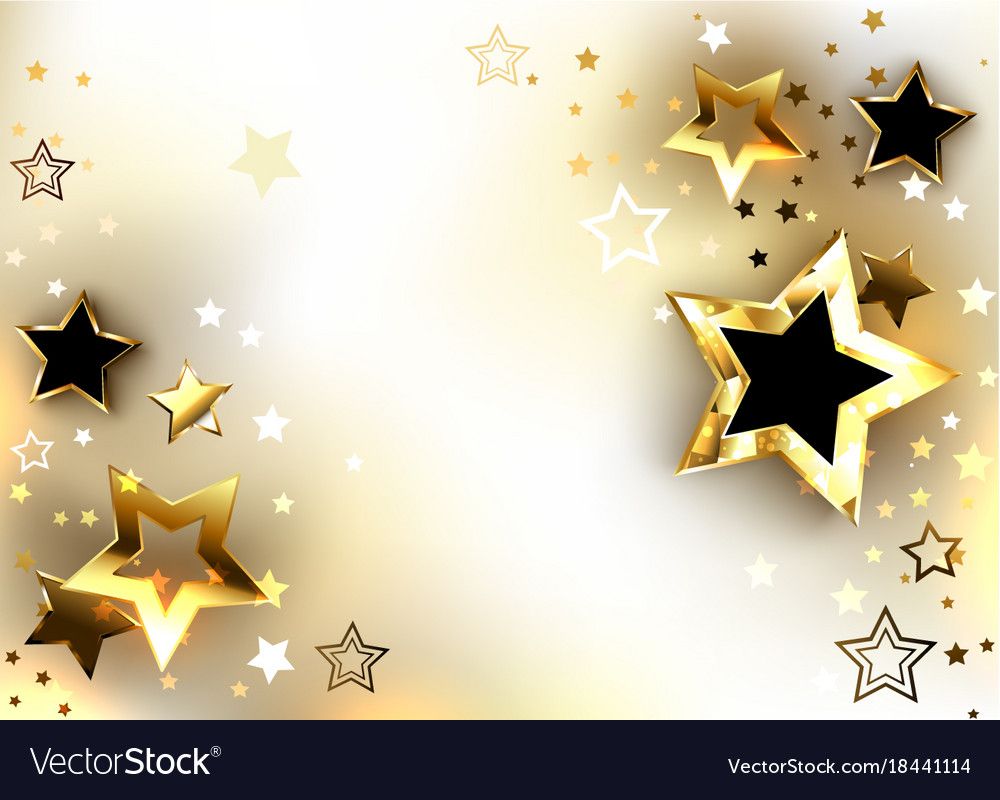 Light Background With Golden Sparkling Stars Design Gold