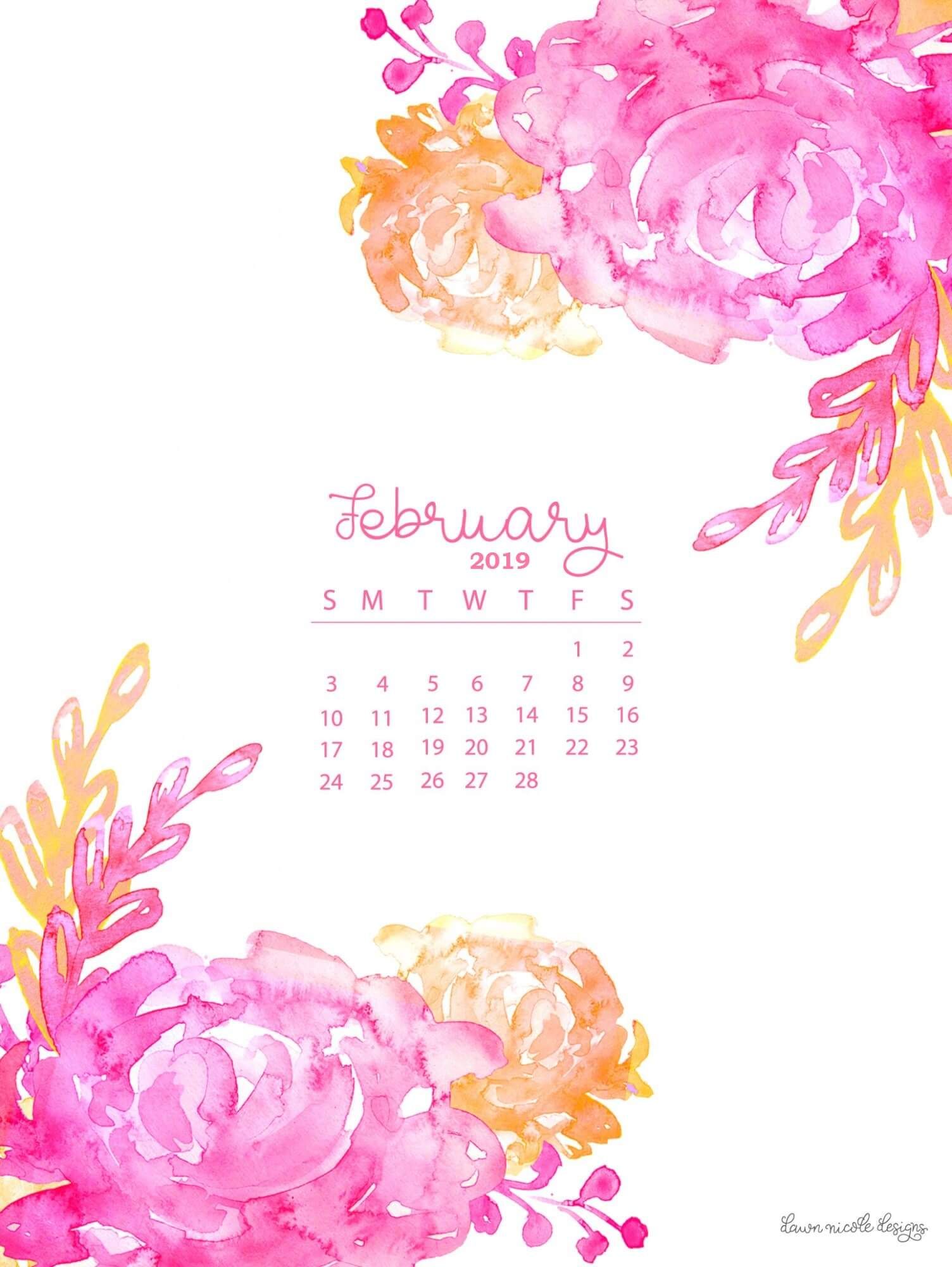 Free Download February 2019 Calendar IPad Wallpaper February2019 