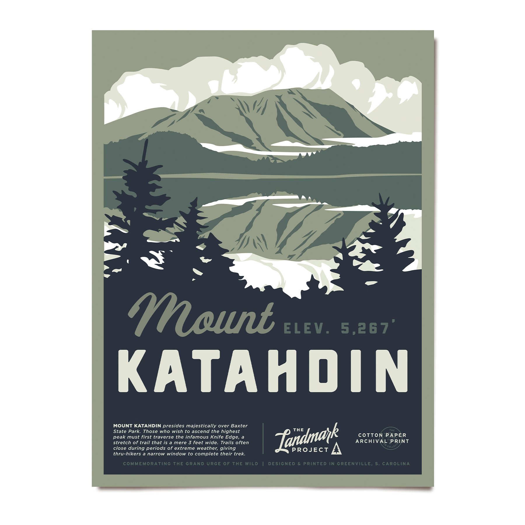 Mount KataHDin Poster The Landmark Project