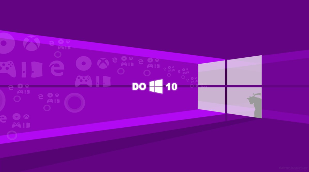 Flat Windows 10 Wallpaper Purple by zhalovejun on