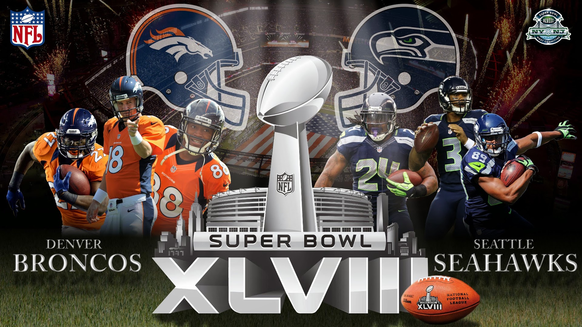 Nfl Super Bowl Broncos Vs Seahawks Wallpaper Hiresmoall