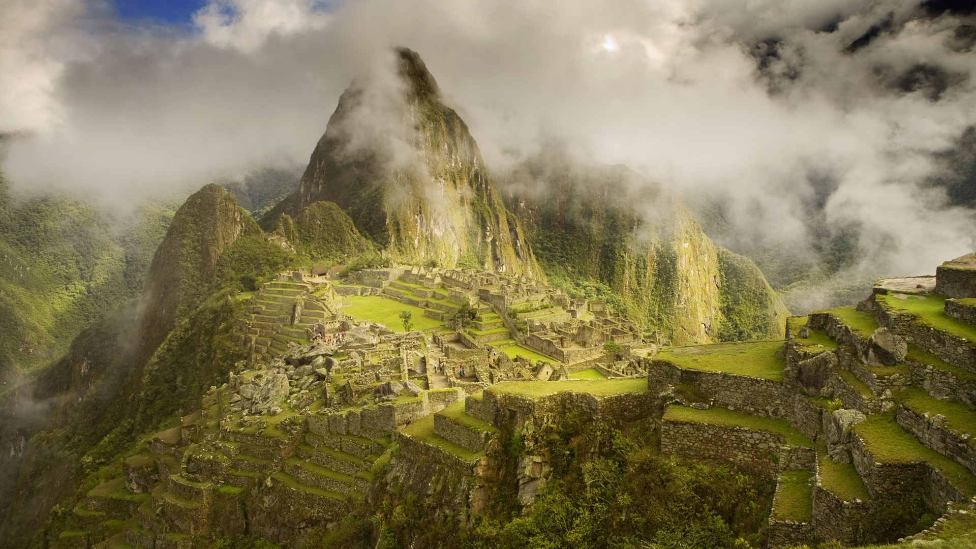 Wallpaper Machu Picchu Peru Clouds Mountains South America Desktop