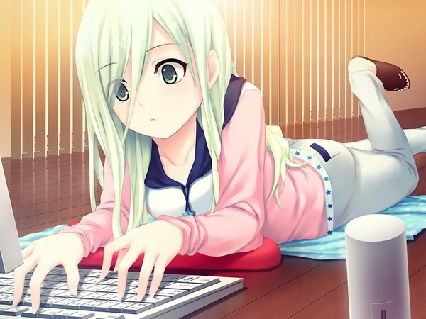 Cute gaming anime girl