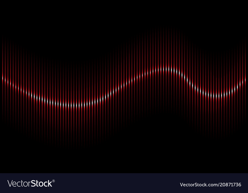 Abstract Red Sound Wave Background Royalty Vector Image