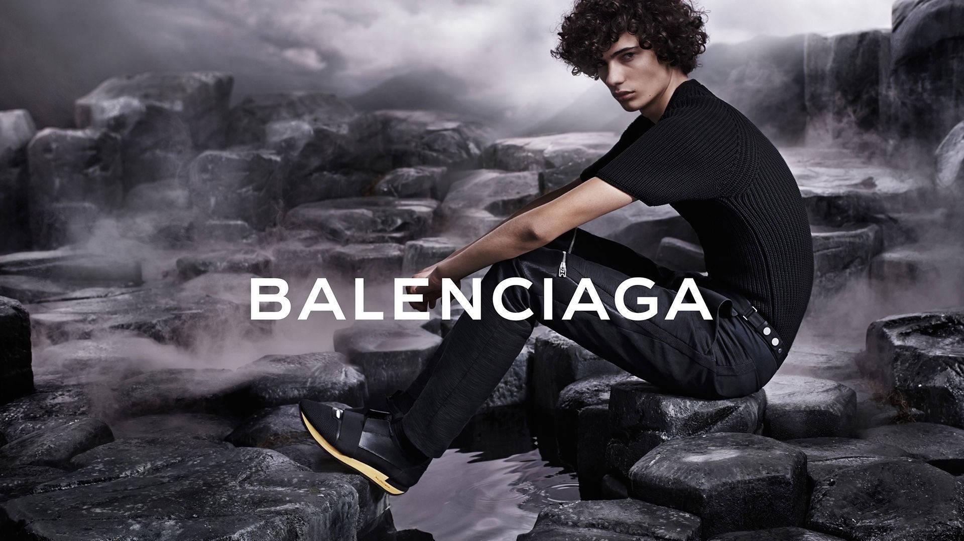 Download Balenciaga Black Shirt Wallpaper