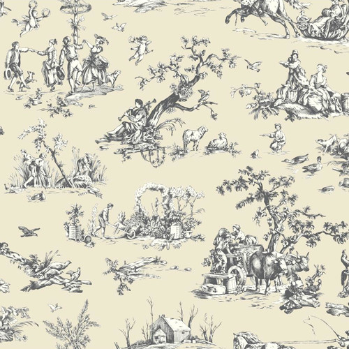York Wallcoverings Silhouettes Asian Scenic Toile Wallpaper