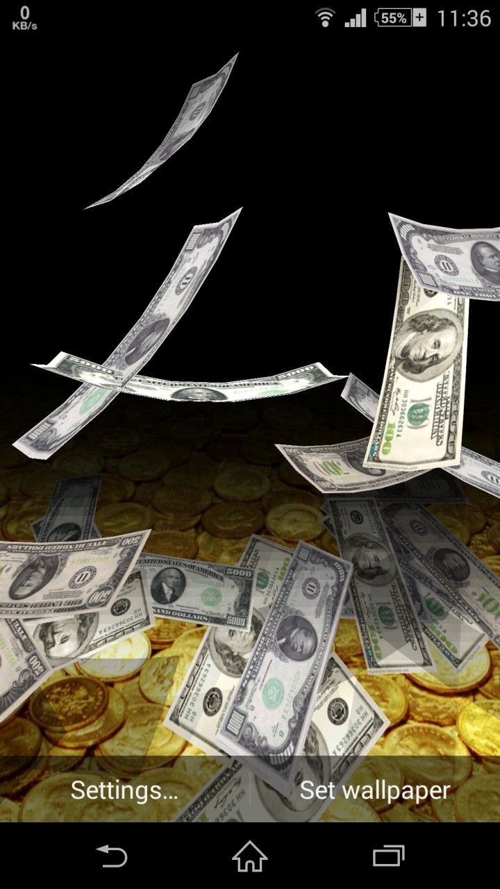 Falling Money Live Wallpaper For Android App