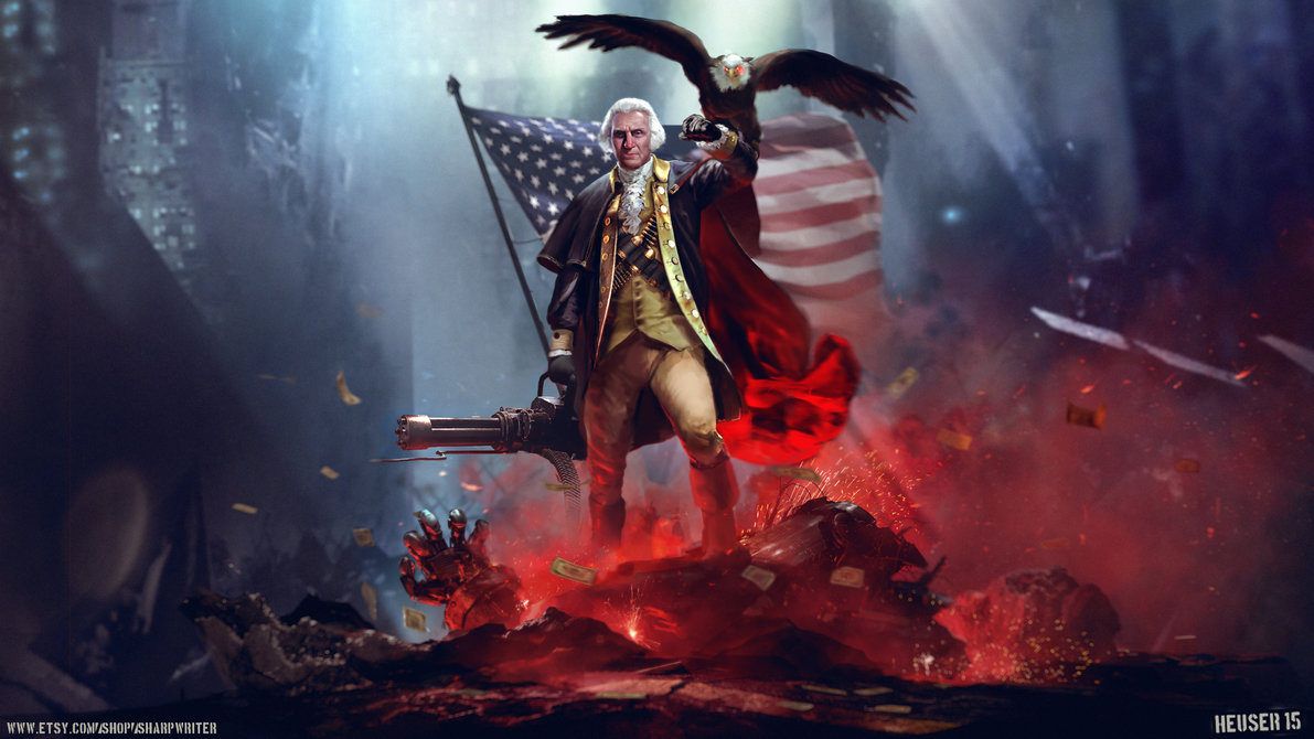 George Washington fighting in the Revolutionary War