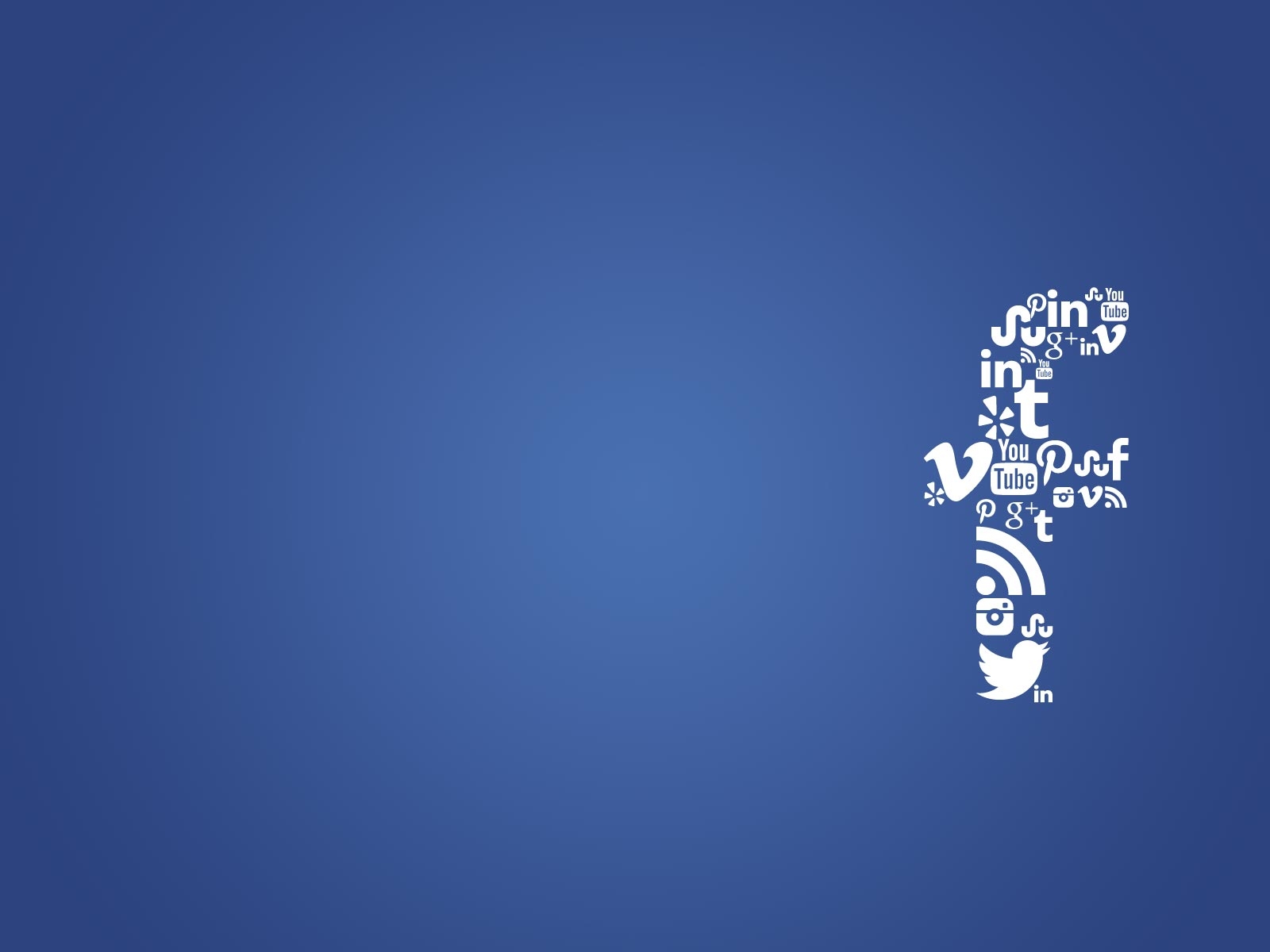 Logo With Social Share Icons HD Desktop Wallpaper